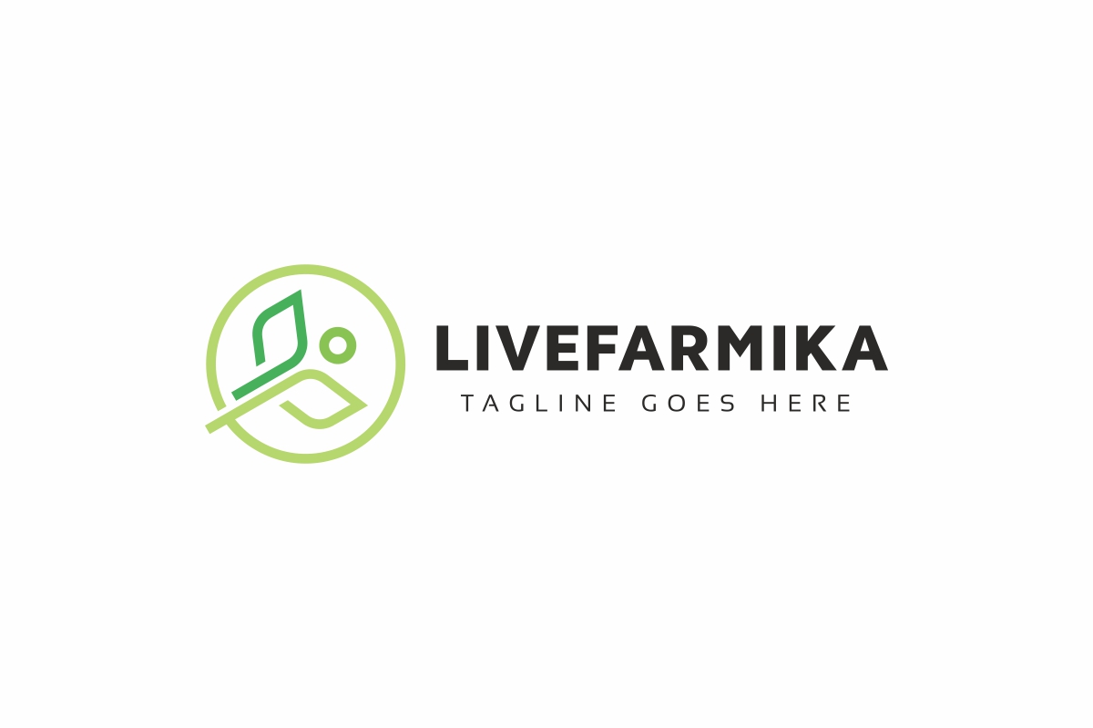 Download Шаблон логотипа "Live Farm Logo Template" / Live Farm Logo Template - Шаблон логотипа на тему графика circle,eco,farm,farming,food,health,hills,leaf,life,line,lines,living,medical,modern,natural,nature,organic,people,professional,sun,symbol,vector,wellness