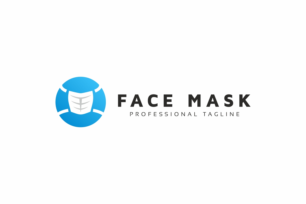 Download Шаблон логотипа "Face Mask Logo Template" / Face Mask Logo Template - Шаблон логотипа на тему графика accessory,adult,apparel,branding,clothing,corona,coronavirus,covid-19,disposable,mask,medical,dust,protection,fabric,face,fashion,logo,mock-up,photoshop,psd,safety,smart,object,uniform,virus