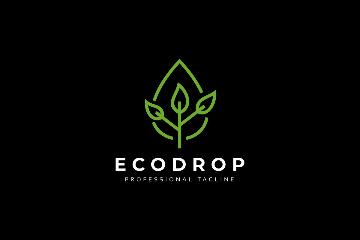 Download Шаблон логотипа "Eco Drop Logo Template" / Eco Drop Logo Template - Шаблон логотипа на тему графика aqua,aquatic,bio,clean,water,drinking,drop,eco,energy,environment,environmental,foil,fuel,logo,green,health,healthy,identity,leaf,medical