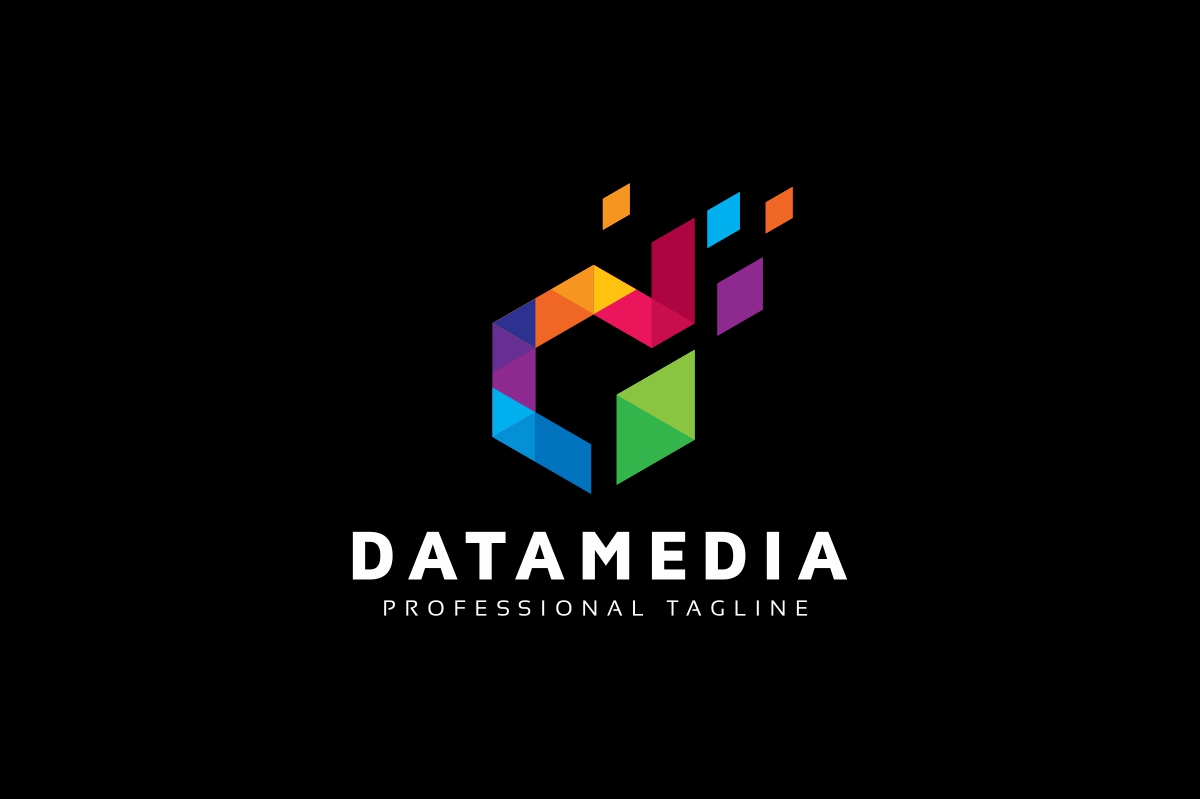 Download Шаблон логотипа "Datamedia D Letter Colorful Logo Template" / Datamedia D Letter Colorful Logo Template - Шаблон логотипа на тему графика agency,app,brand,identity,branding,colorful,corporate,cube,d,design,digital,digital,logo,internet,letter,media,modern,multi,color,photography