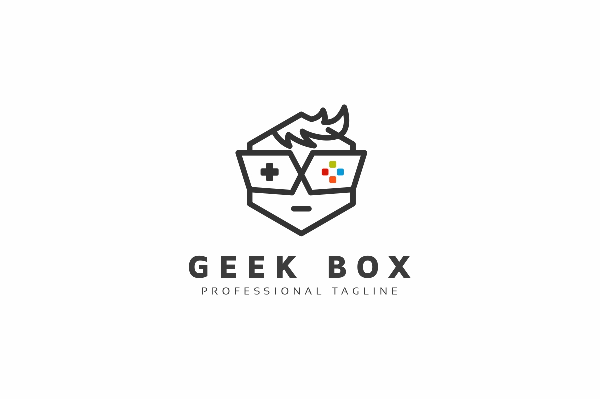Download Шаблон логотипа "Geek Game Logo Template" / Geek Game Logo Template - Шаблон логотипа на тему графика 3d,logo,app,application,blog,business,button,buttons,controller,creative,creativity,developer,development,freak,media,community,game,chat,clever,gaming