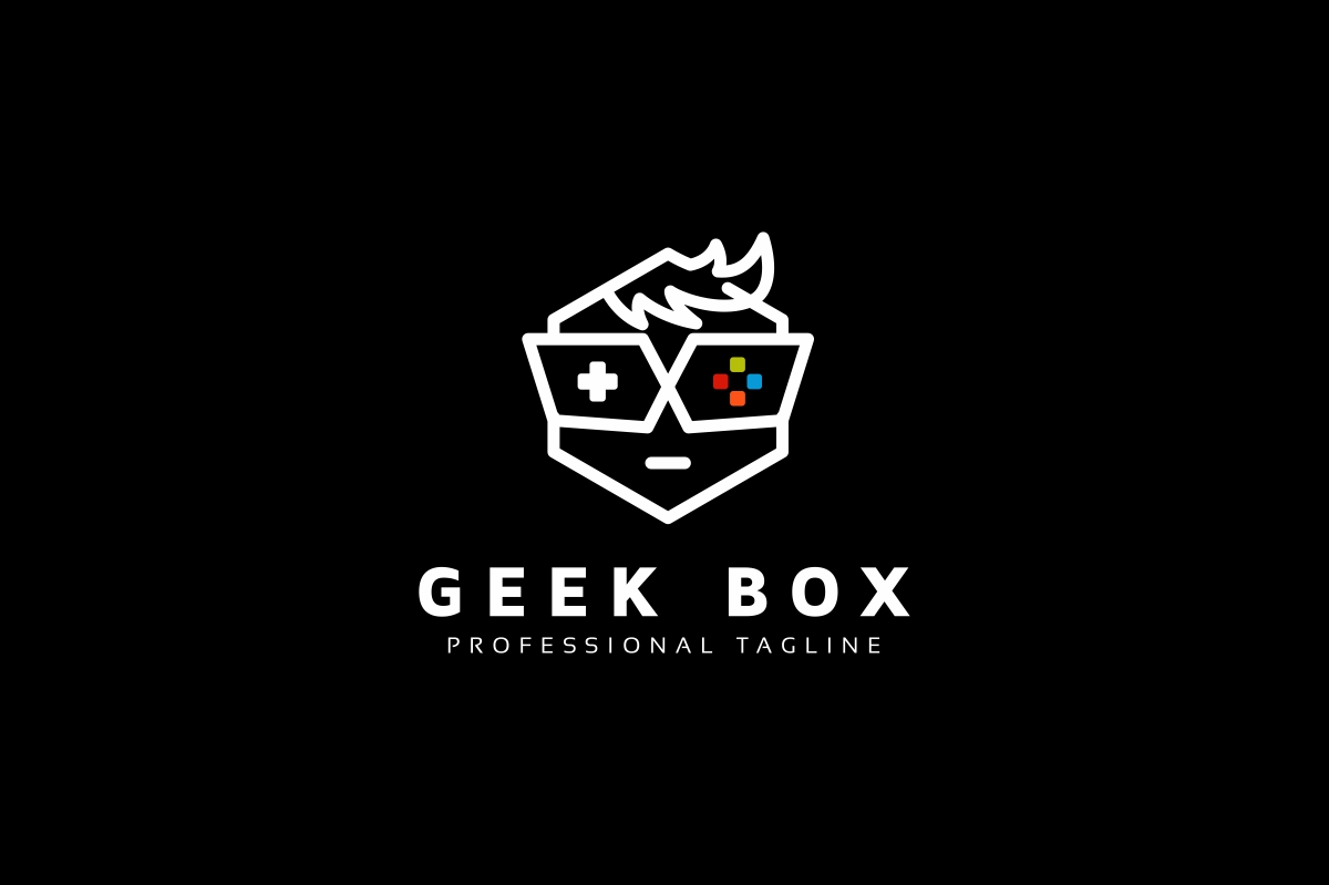 Download Шаблон логотипа "Geek Game Logo Template" / Geek Game Logo Template - Шаблон логотипа на тему графика 3d,logo,app,application,blog,business,button,buttons,controller,creative,creativity,developer,development,freak,media,community,game,chat,clever,gaming
