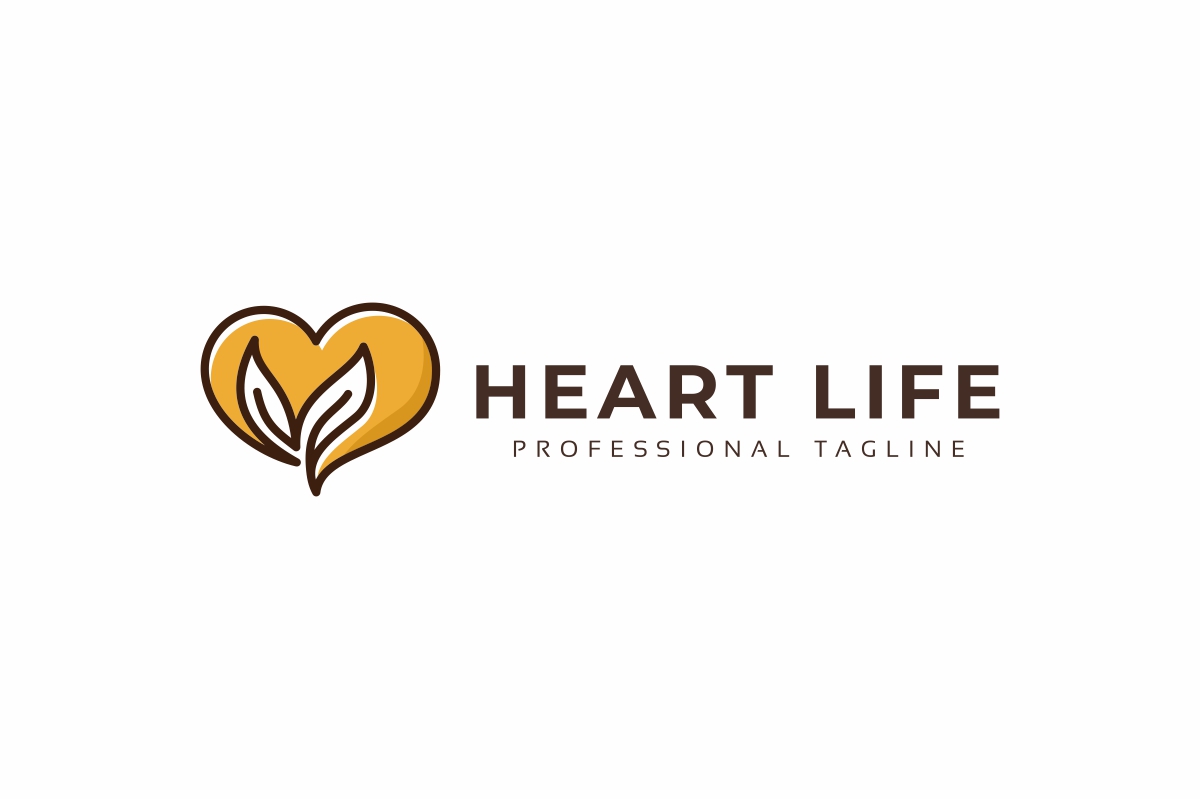 Download Шаблон логотипа "Heart Life Logo Template" / Heart Life Logo Template - Шаблон логотипа на тему графика botanical,branch,creative,logo,design,eco,ecology,environment,food,forest,fresh,garden,grow,heart,landscape,leaf,leave,life,natural,non-profit