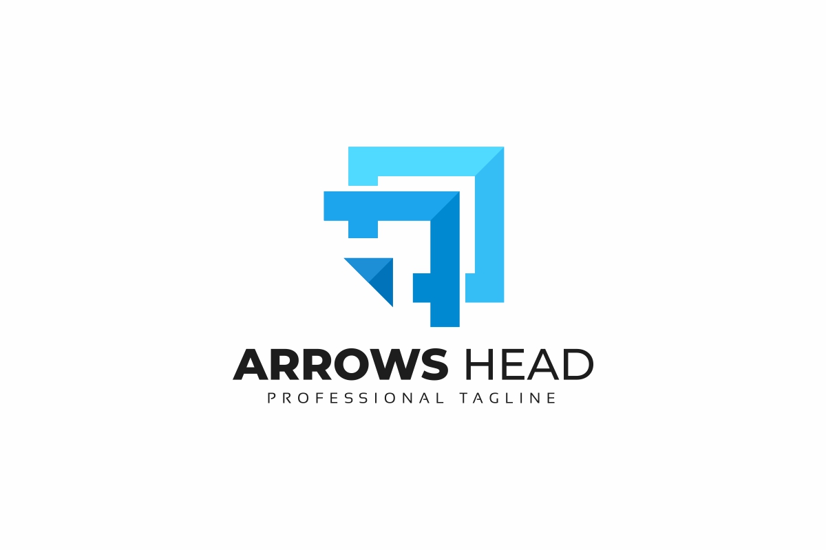 Download Шаблон логотипа "Arrows Head Logo Template" / Arrows Head Logo Template - Шаблон логотипа на тему графика active,advance,arrow,head,bold,communication,connect,development,direction,fast,fly,forward,geometric,logo,management,media,motion,movement,network,progress