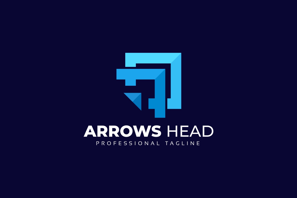 Download Шаблон логотипа "Arrows Head Logo Template" / Arrows Head Logo Template - Шаблон логотипа на тему графика active,advance,arrow,head,bold,communication,connect,development,direction,fast,fly,forward,geometric,logo,management,media,motion,movement,network,progress