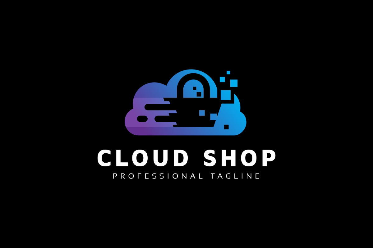 Download Шаблон логотипа "Cloud Shop Logo Template" / Cloud Shop Logo Template - Шаблон логотипа на тему графика bargain,basket,blue,cart,clothes,cloud,computing,commerce,delivery,digital,dropship,e-shop,economy,fast,finance,gift,internet,market,marketing,online