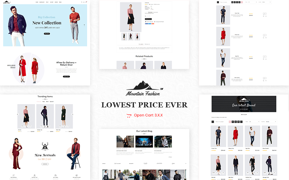 Mountain Fashion OpenCart Theme