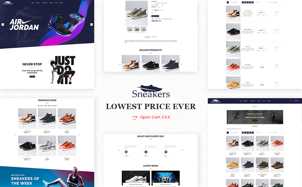 Sneakers Shoes Store OpenCart Theme