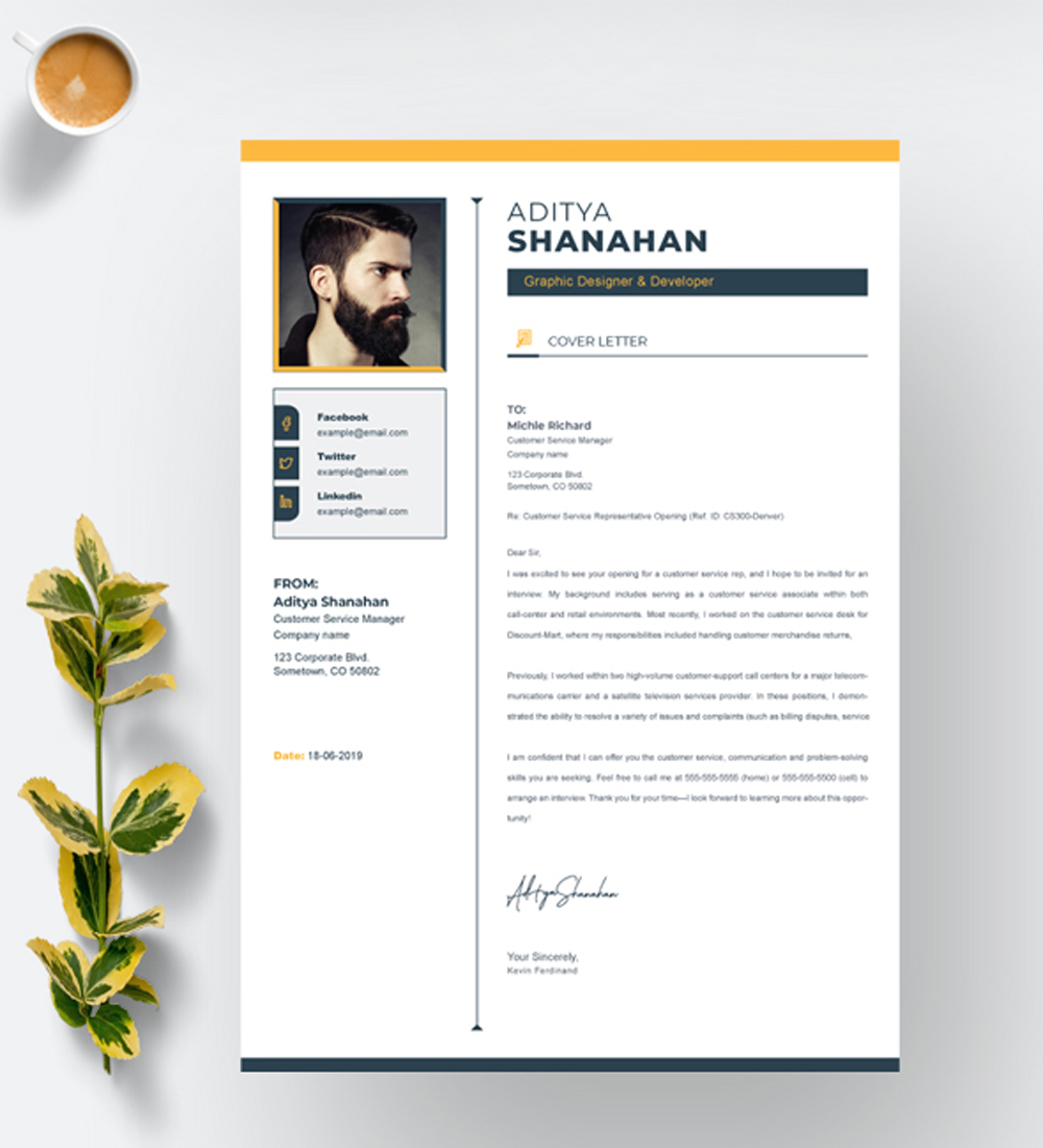 Download Резюме "Clean & Modern Bundle Resume Template" / Clean & Modern Bundle Resume Template - Адаптивный Резюме на тему графика a4 clean resume cv doc elegant modern professional creative minimal portfolio word medical template