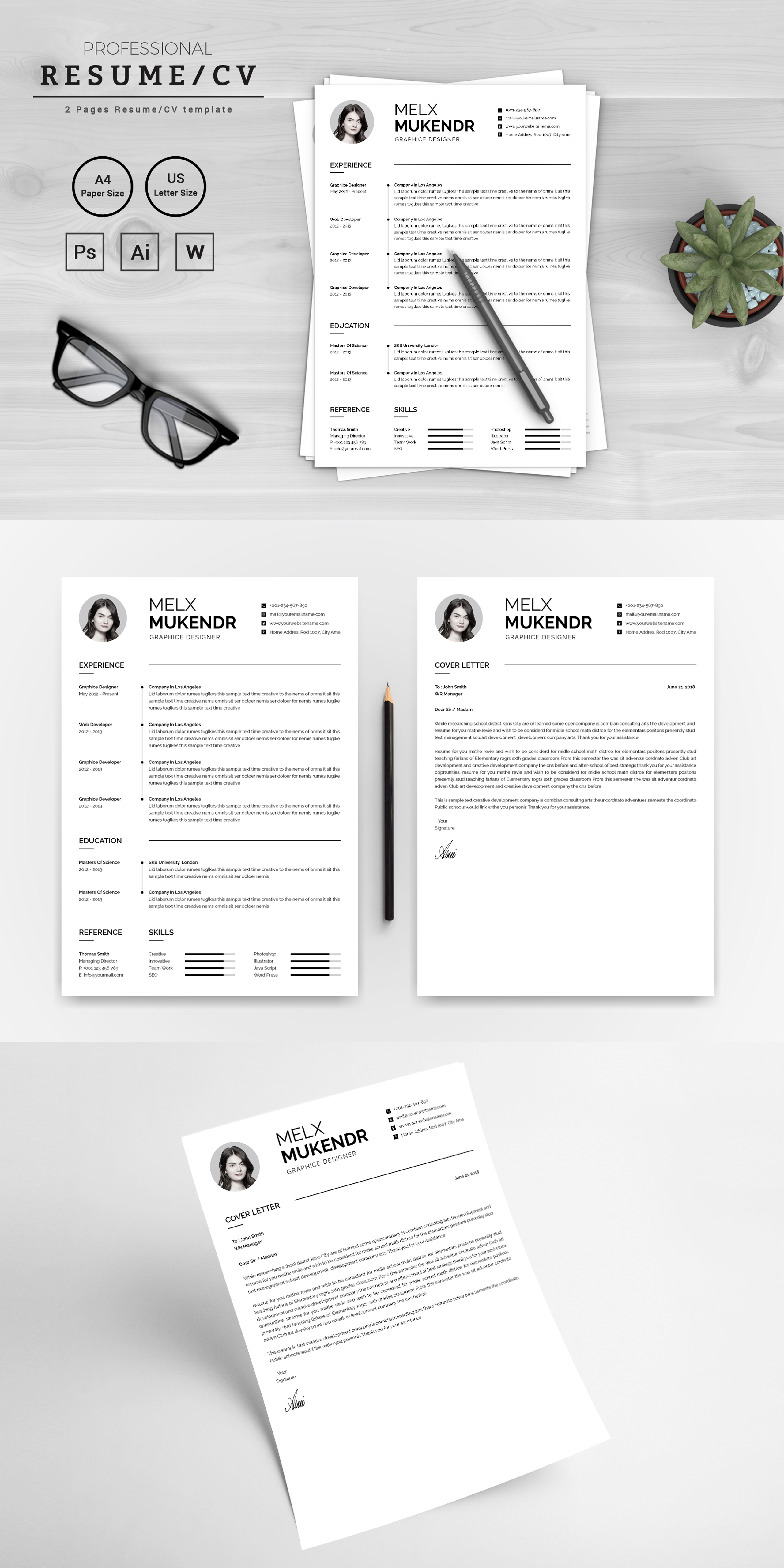 Melx Mukendr Graphice Designer Resume Template