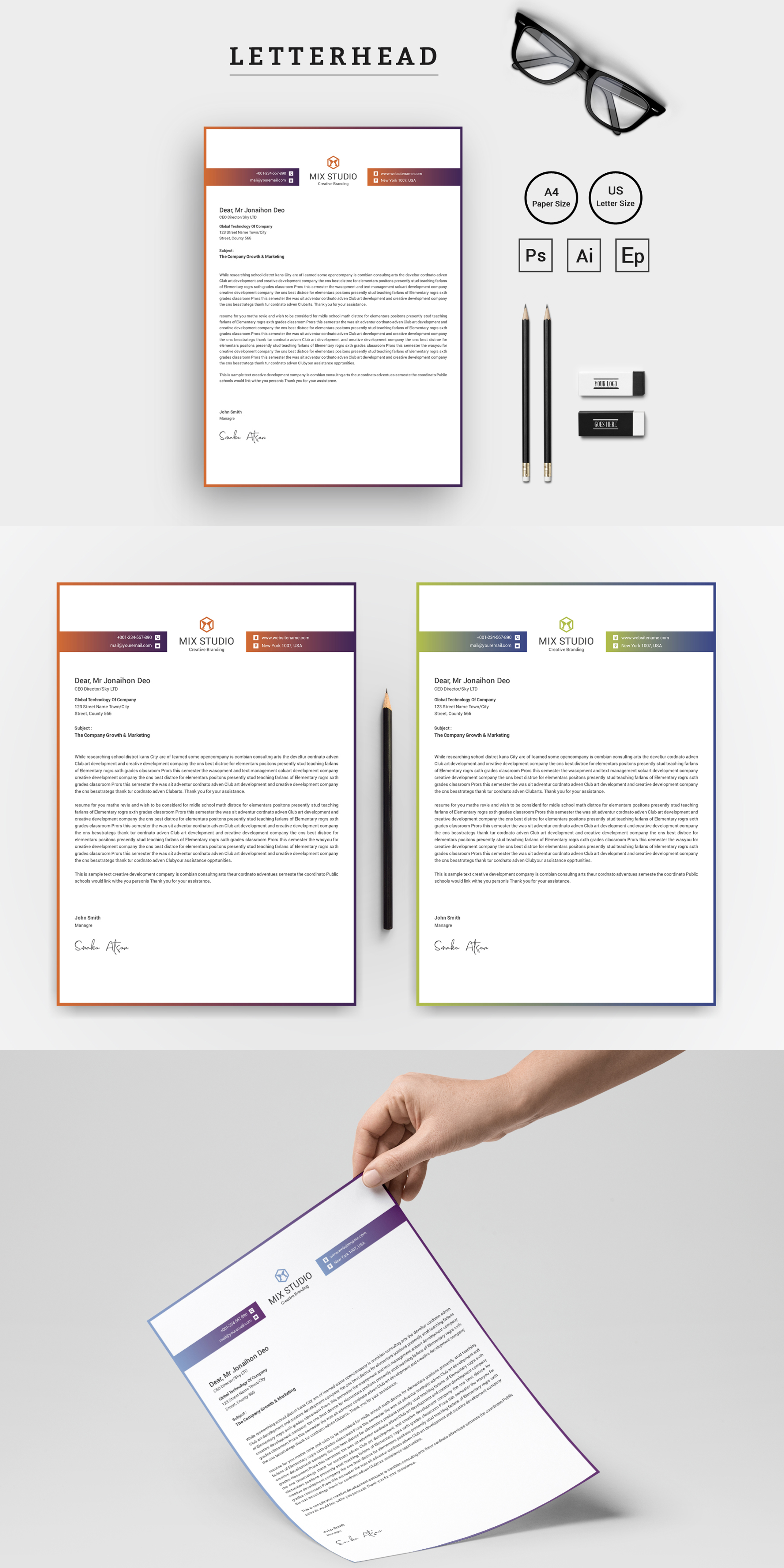 Mix Studio Letterhead Corporate Identity