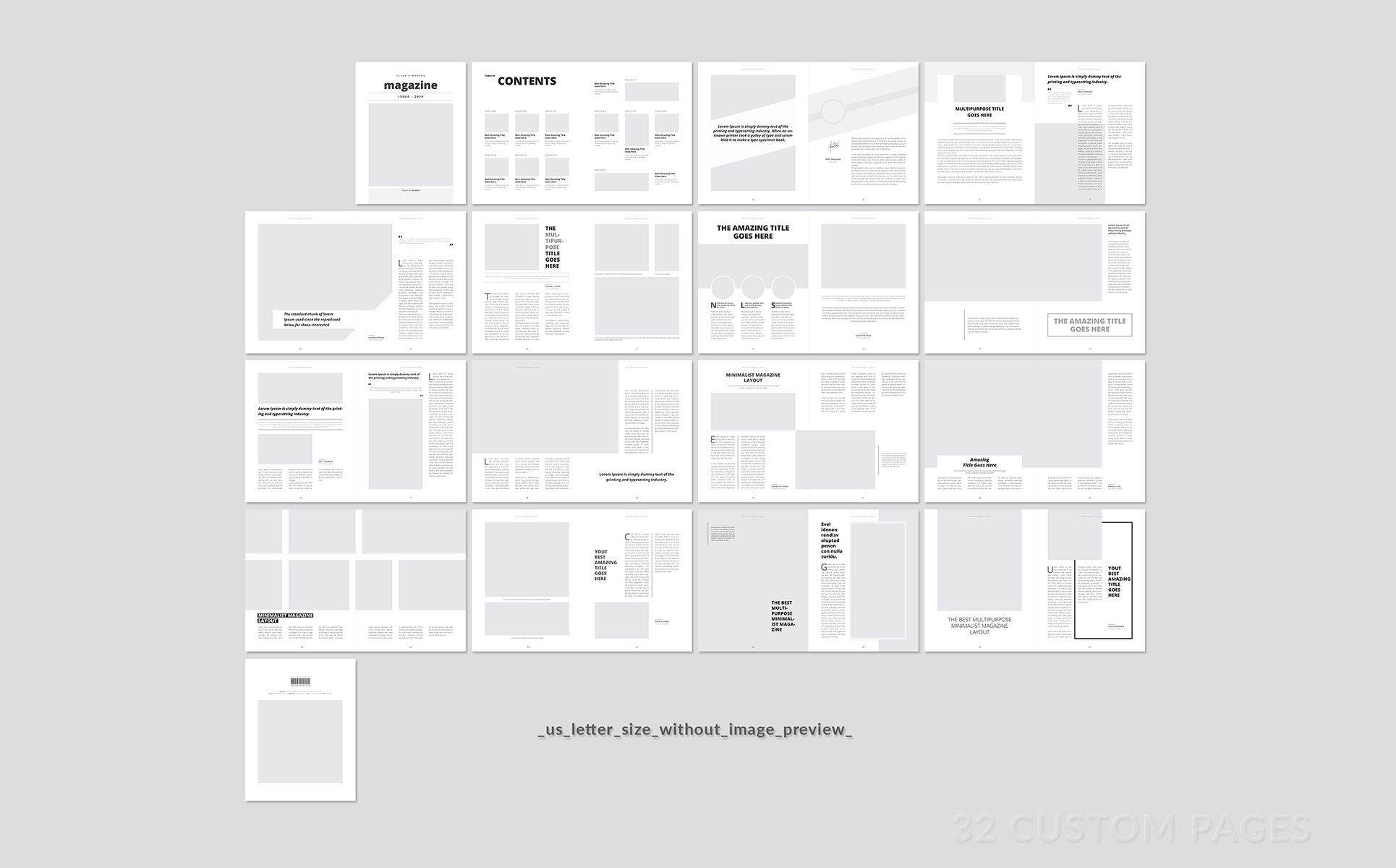 Download Фирменный стиль "Clean and Modern Minimalist Magazine Layout - Corporate Identity Template" / Clean and Modern Minimalist Magazine Layout - Corporate Identity Template - Фирменный стиль на тему графика magazine layout clean professional elegant portfolio simple indesign lifestyle multipurpose multiple modern travel botanical minimalist minimal digital templates cool marketing