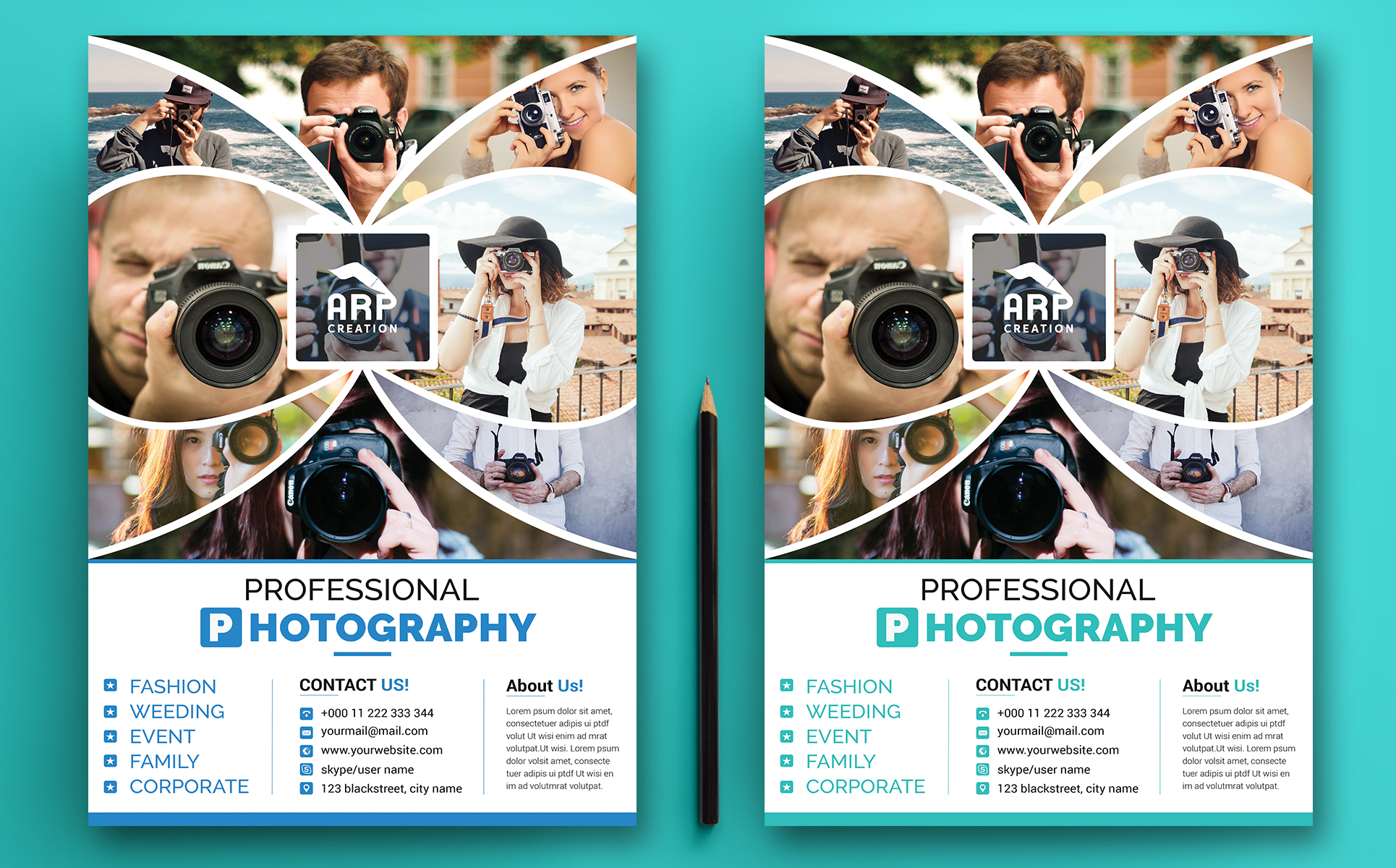 Download Фирменный стиль "Agency Photography Flyer - Corporate Identity Template" / Agency Photography Flyer - Corporate Identity Template - Фирменный стиль на тему графика beauty camera corporate digital event fashion photography flyer girl photo studio photographer template portfolio poster print professional wedding psd photoshop