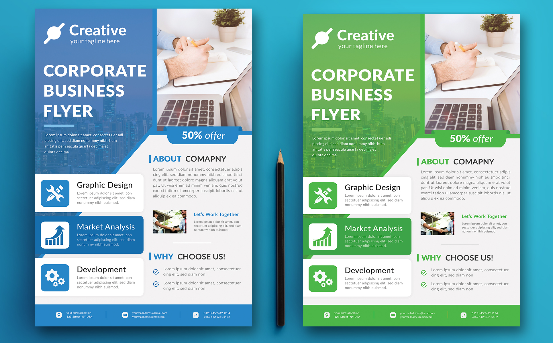 Download Фирменный стиль "Top - Flyer - Corporate Identity Template" / Top - Flyer - Corporate Identity Template - Фирменный стиль на тему графика abstract artistic blue computer corporate graph graphic green hi-quality kit logo modern multimedia official flyer creative business a4 print commerce