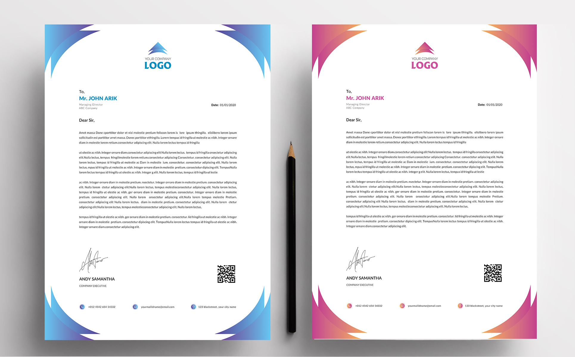 Download Фирменный стиль "Stylish – Letterhead - Corporate Identity Template" / Stylish – Letterhead - Corporate Identity Template - Фирменный стиль на тему графика color agency blue business company corporate creative green letter letterhead logo modern office orange print gradient ai eps stylish vector