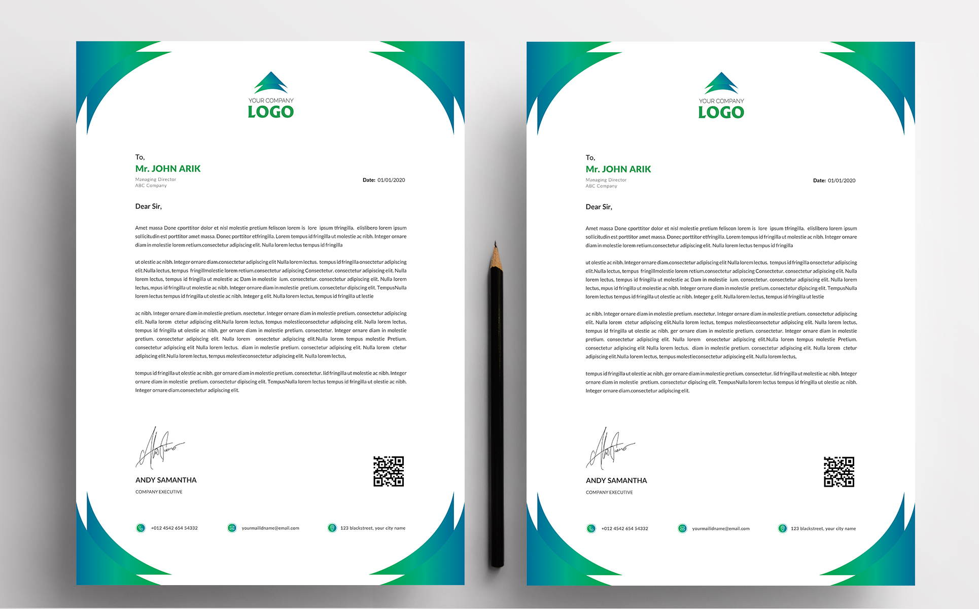 Download Фирменный стиль "Stylish – Letterhead - Corporate Identity Template" / Stylish – Letterhead - Corporate Identity Template - Фирменный стиль на тему графика color agency blue business company corporate creative green letter letterhead logo modern office orange print gradient ai eps stylish vector