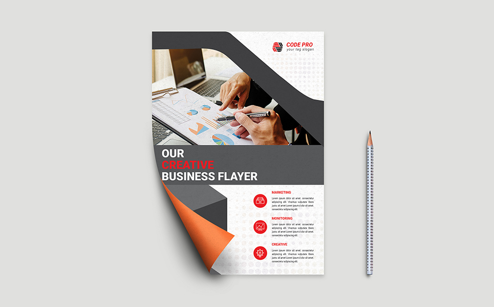 Download Фирменный стиль "Modern Flyer PSD - Corporate Identity Template" / Modern Flyer PSD - Corporate Identity Template - Фирменный стиль на тему графика business flyer creative corporate id studio photo multimedia web artistic building technology corporet internet stationery kit blue hi-quality official symple
