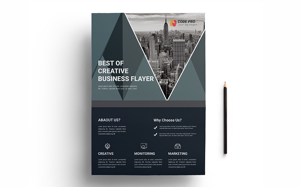 Download Фирменный стиль "Corporate Business Promotional Flyer PSD - Corporate Identity Template" / Corporate Business Promotional Flyer PSD - Corporate Identity Template - Фирменный стиль на тему графика business flyer creative corporate id studio photo multimedia web artistic building technology corporet internet stationery kit blue hi-quality official symple