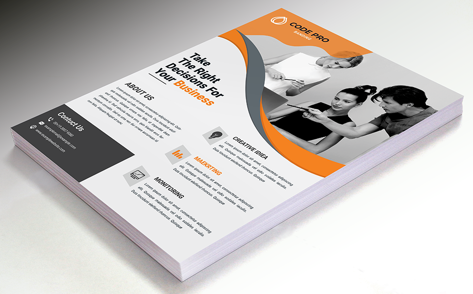 Download Фирменный стиль "Code Pro - Flyer PSD - Corporate Identity Template" / Code Pro - Flyer PSD - Corporate Identity Template - Фирменный стиль на тему графика ad agency builder bundle business clean coaching company concept consulting corporate creative design digital flyer flyers marketing modern multipurpose office