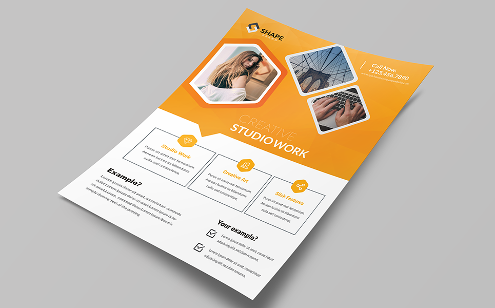 Download Фирменный стиль "Creative Studio Work Flyer PSD - Corporate Identity Template" / Creative Studio Work Flyer PSD - Corporate Identity Template - Фирменный стиль на тему графика ad agency builder bundle business clean coaching company concept consulting corporate creative design digital flyer flyers marketing modern multipurpose office