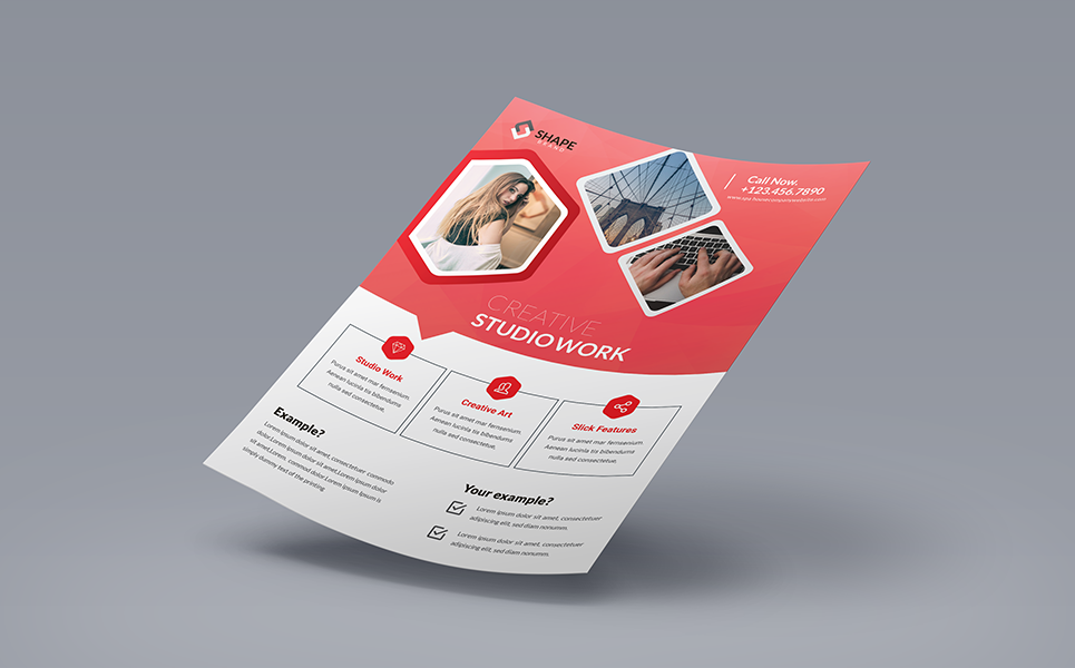 Download Фирменный стиль "Creative Studio Work Flyer PSD - Corporate Identity Template" / Creative Studio Work Flyer PSD - Corporate Identity Template - Фирменный стиль на тему графика ad agency builder bundle business clean coaching company concept consulting corporate creative design digital flyer flyers marketing modern multipurpose office