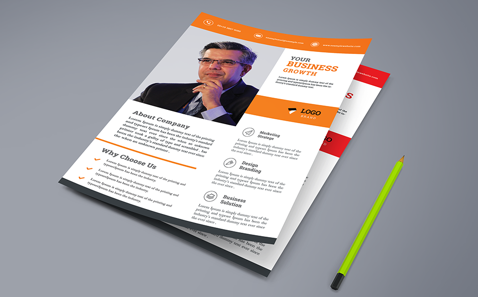 Download Фирменный стиль "Business Growth Flyer - Corporate Identity Template" / Business Growth Flyer - Corporate Identity Template - Фирменный стиль на тему графика ad agency builder bundle business clean coaching company concept consulting corporate creative design digital flyer flyers marketing modern multipurpose office