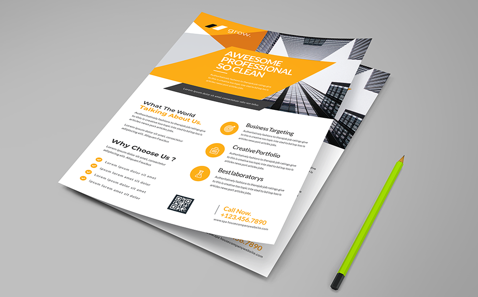 Download Фирменный стиль "Awesome Flyer - Corporate Identity Template" / Awesome Flyer - Corporate Identity Template - Фирменный стиль на тему графика ad agency builder bundle business clean coaching company concept consulting corporate creative design digital flyer flyers marketing modern multipurpose office