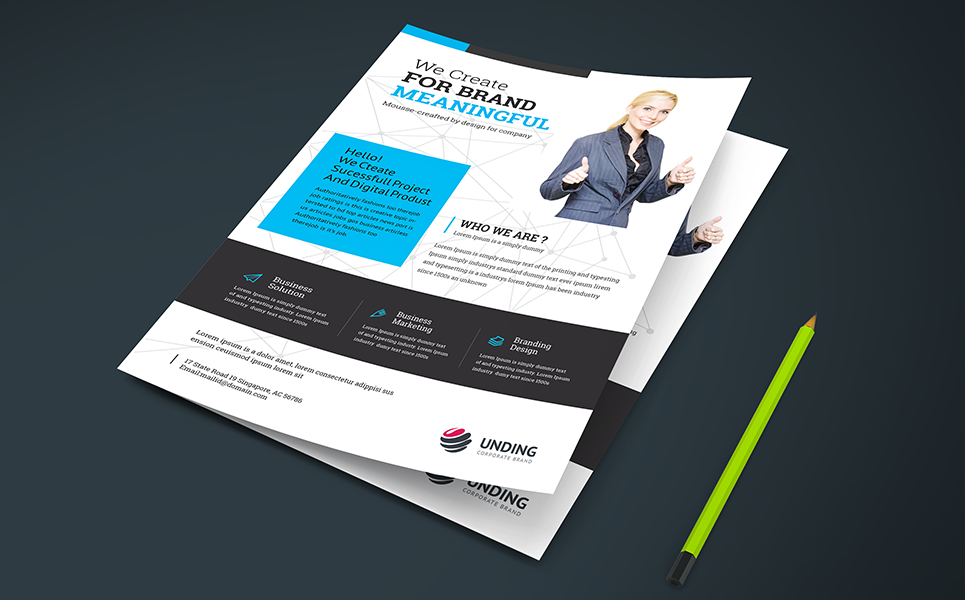 Download Фирменный стиль "Brand Flyer - Corporate Identity Template" / Brand Flyer - Corporate Identity Template - Фирменный стиль на тему графика ad agency builder bundle business clean coaching company concept consulting corporate creative design digital flyer flyers marketing modern multipurpose office