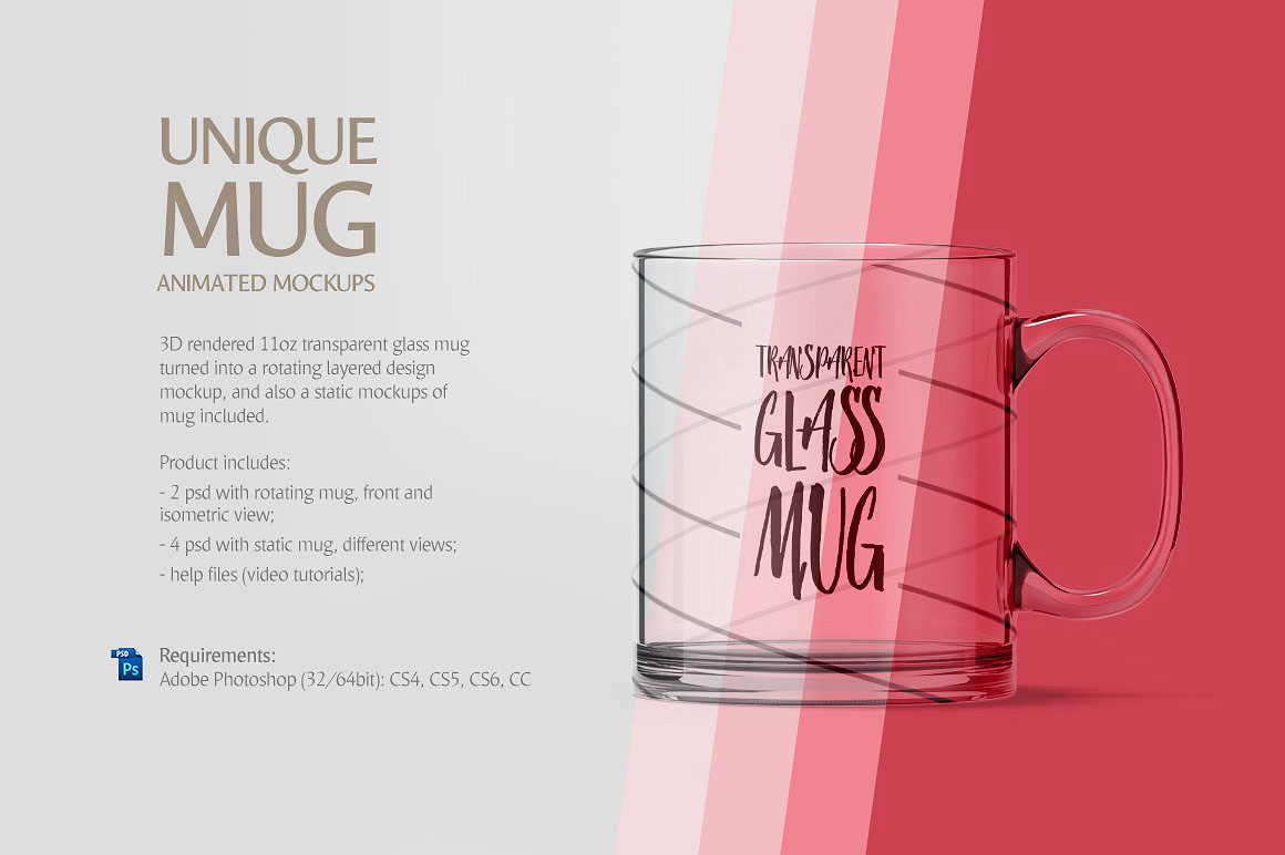 Glass Mug Animated product mockup