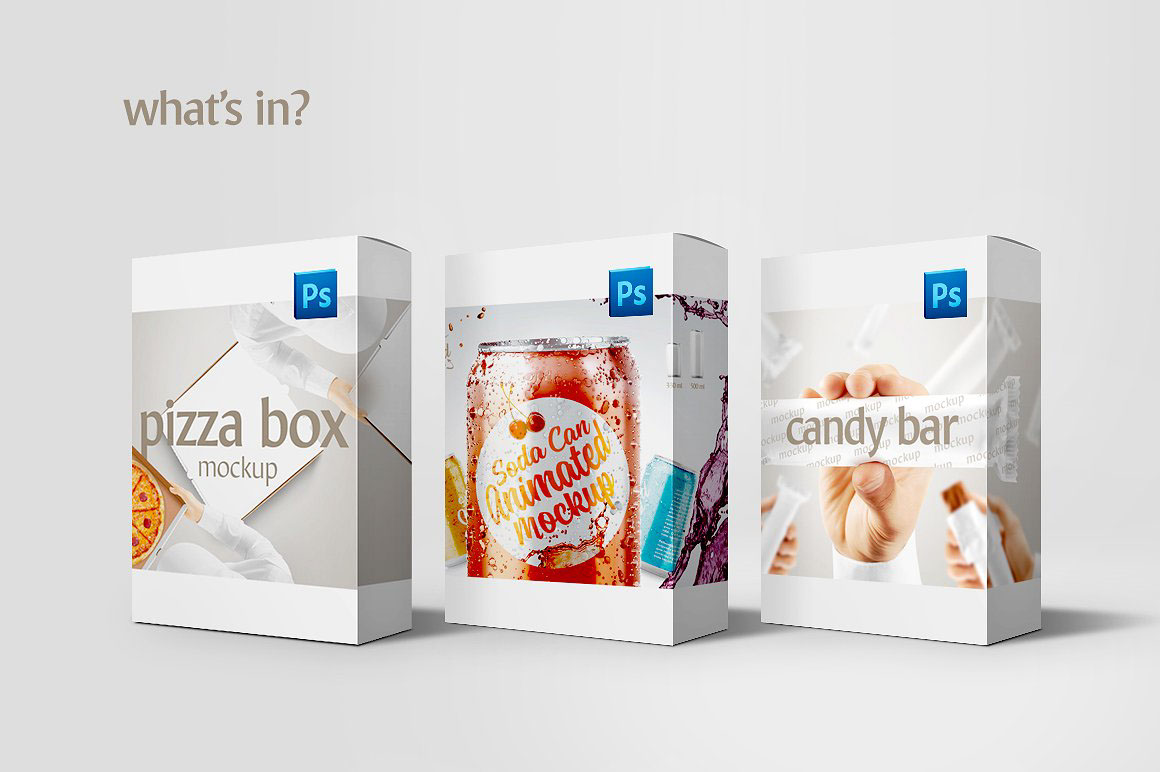 Food & Drinks Packaging mockup set Bundle