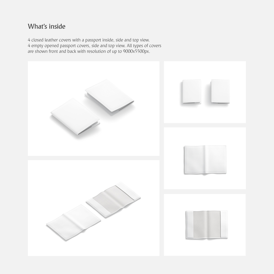 Download Мокап для продукта "Leather Passport Cover product mockup" / Leather Passport Cover product mockup - Мокап для продукта на тему графика passport holder envelope case document pasport id cardholder notebook mockup card pocketbook cover clear clean white mock up booklet mokcup