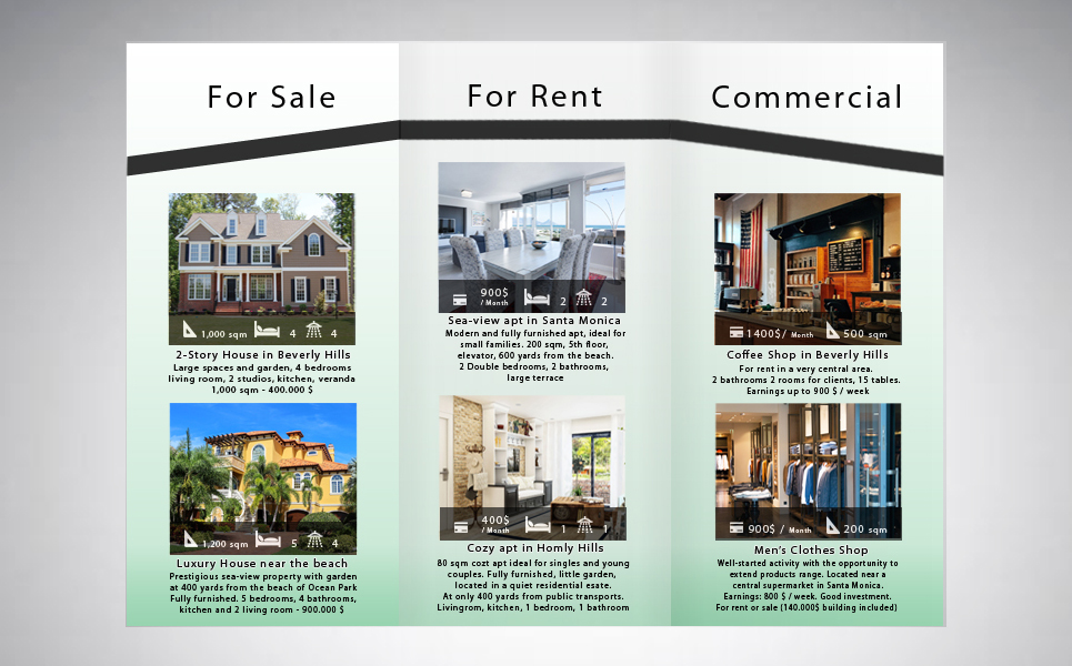 Download Фирменный стиль "Real Estate Brochure  - Simplicity - Corporate Identity Template" / Real Estate Brochure  - Simplicity - Corporate Identity Template - Фирменный стиль на тему графика real estate brochure print printable psd photoshop template business multi purpose flyer homes advertising trifold fold 3fold brochures realtor realtors