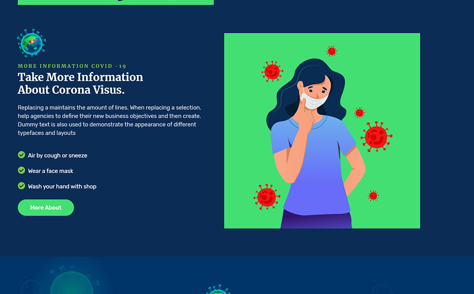 Corona (Covid-19) Prevention WordPress Theme