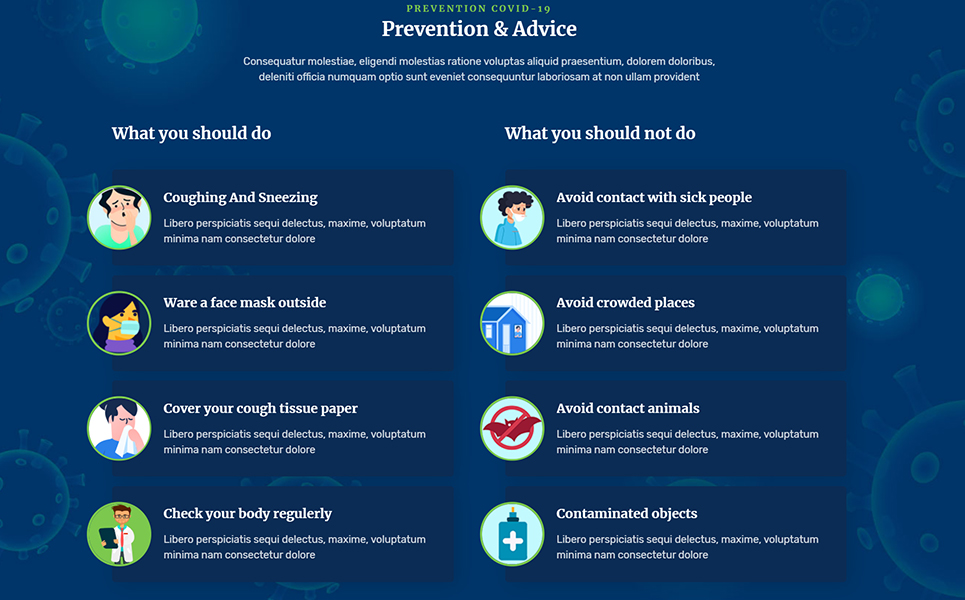Corona (Covid-19) Prevention WordPress Theme