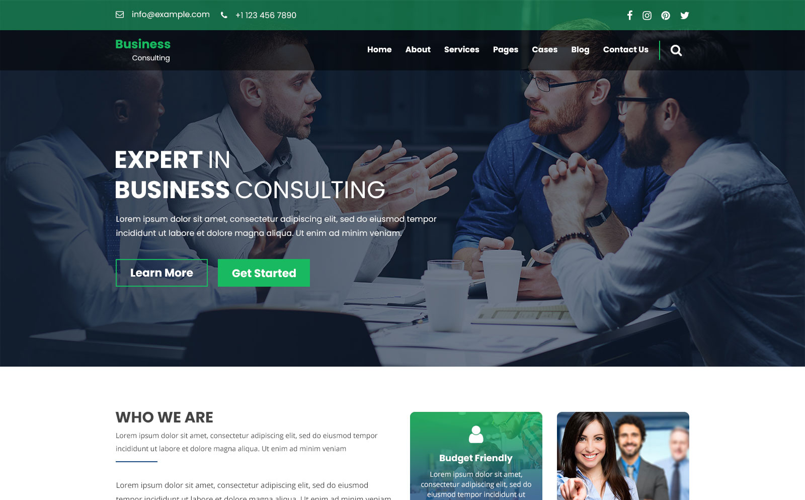 Business Consulting - Finance, Business & Consulting PSD Template