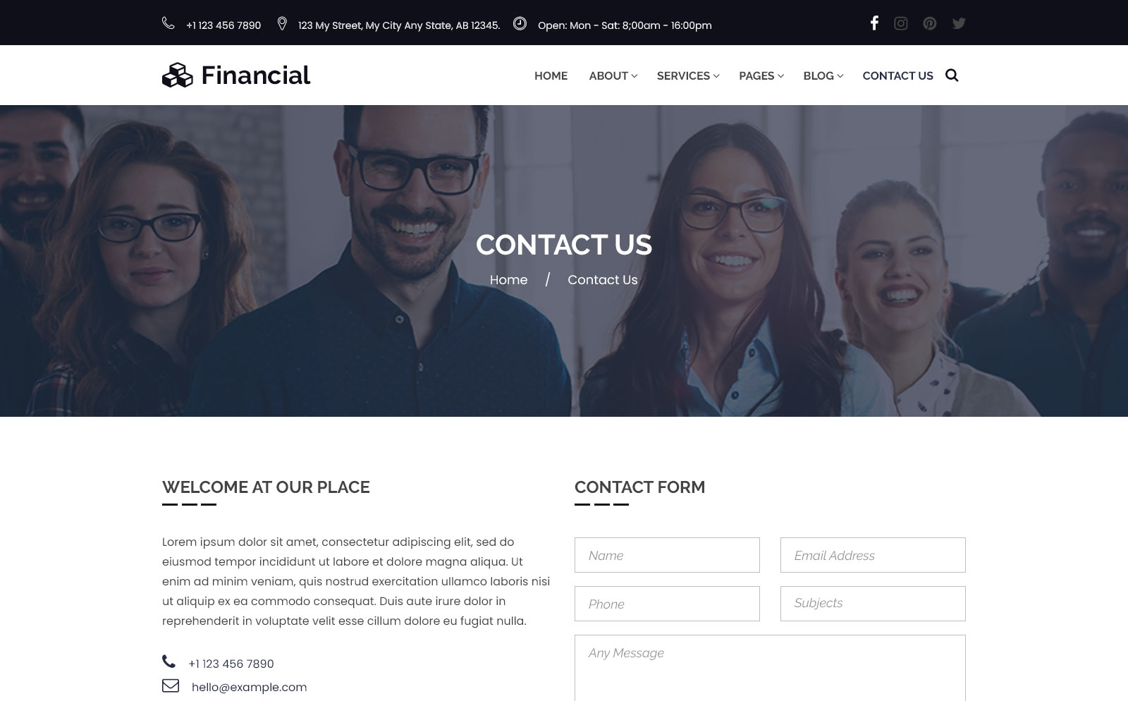 Financial - Business & Finance Consulting PSD Template