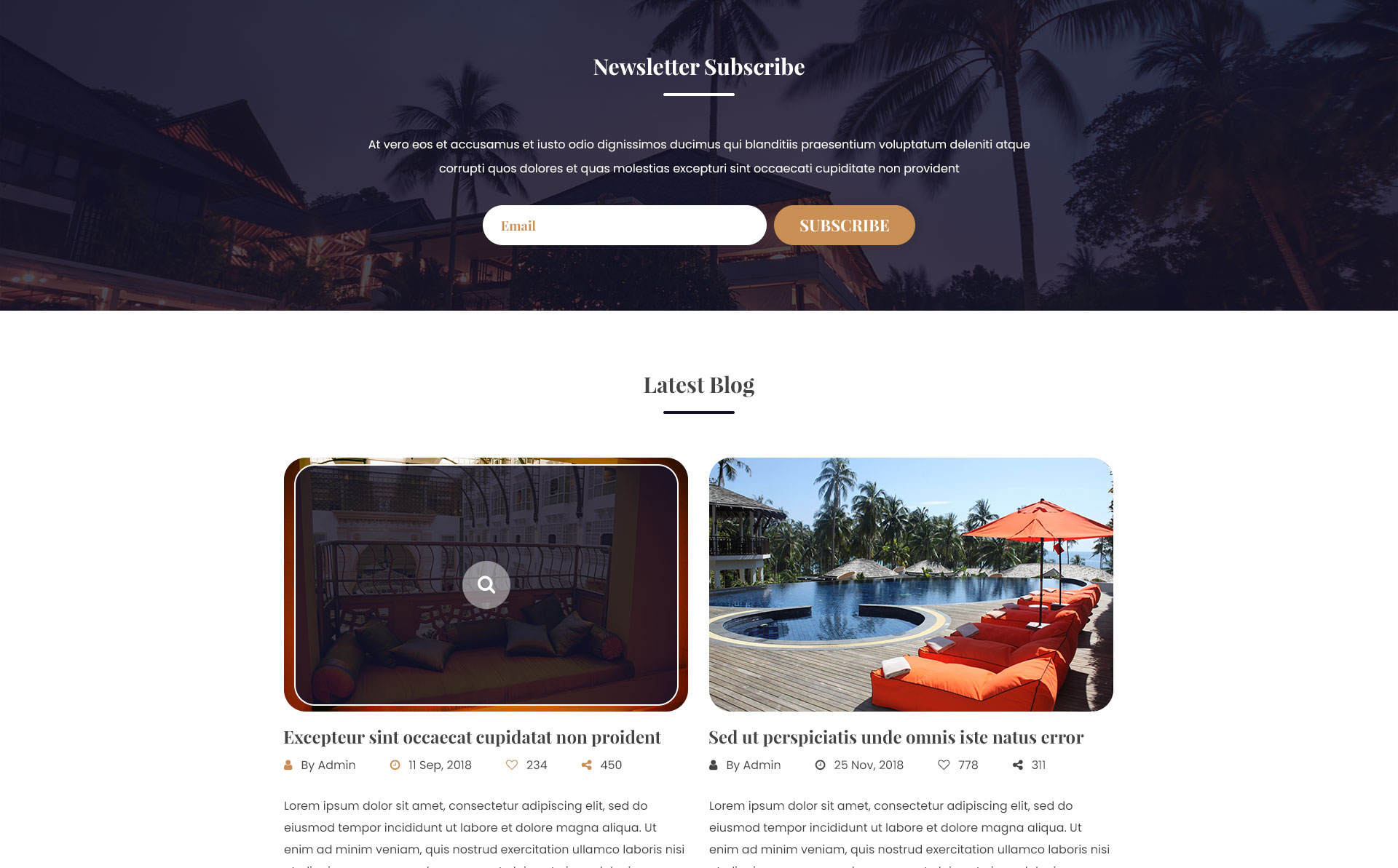 BEAU HOTEL | Hotel And Resort PSD Template