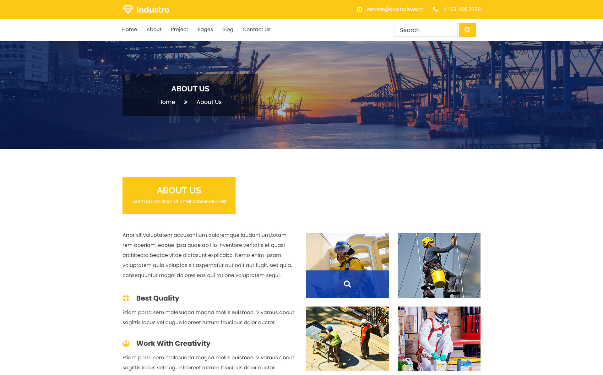 Industro | Industrial, Engineering and Factory PSD Template