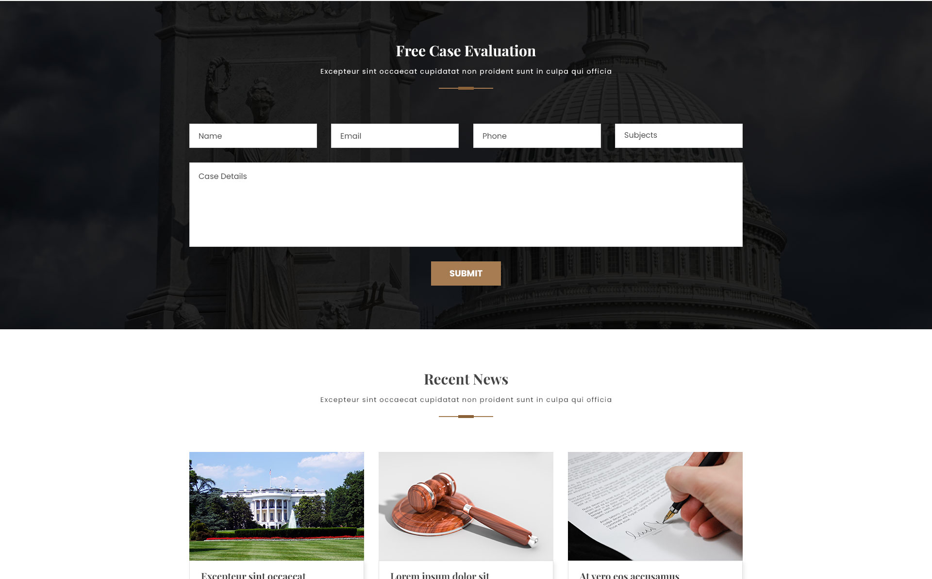 AJA | Law and Lawyer PSD Template