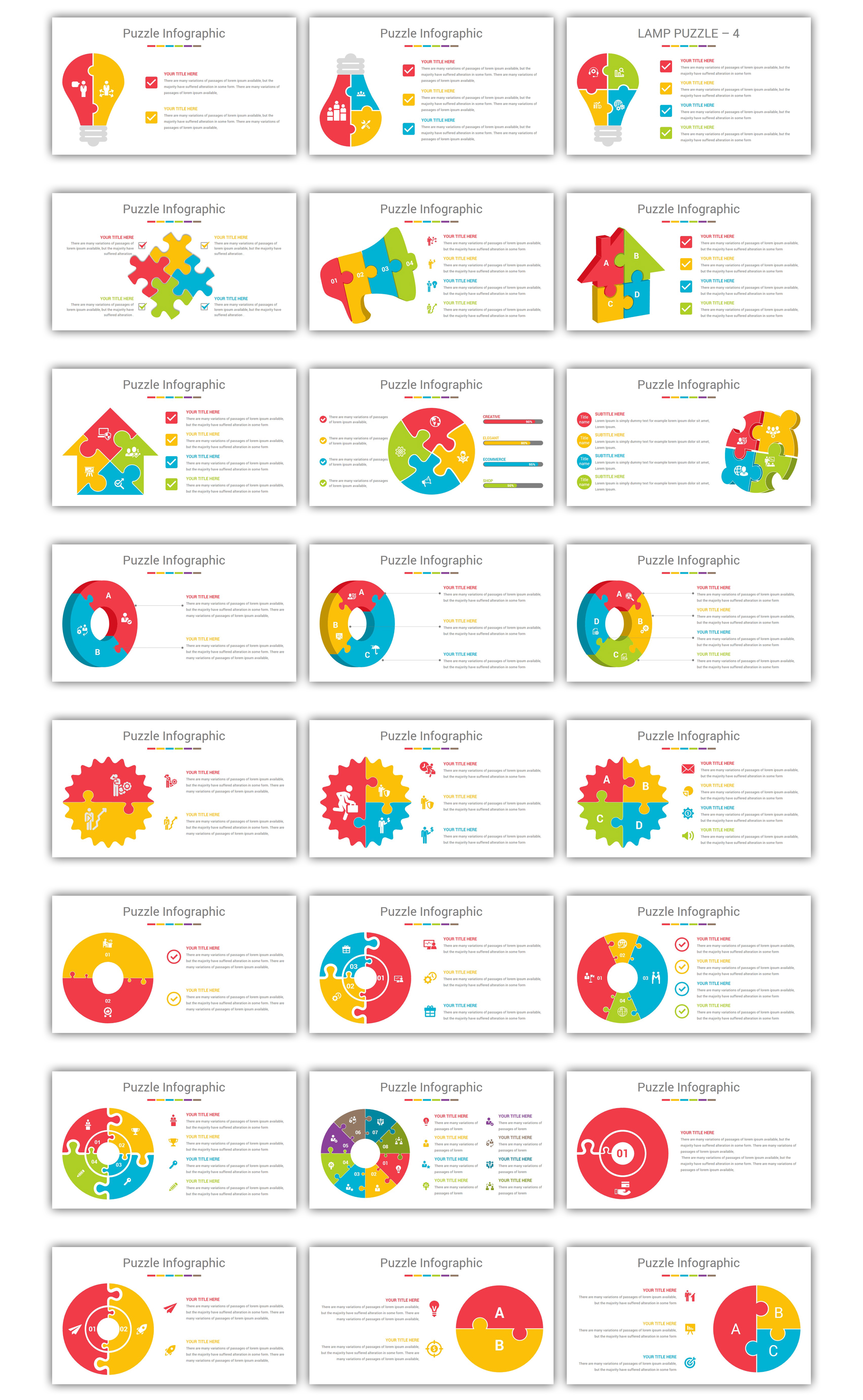 Puzzle Infographics PowerPoint Template