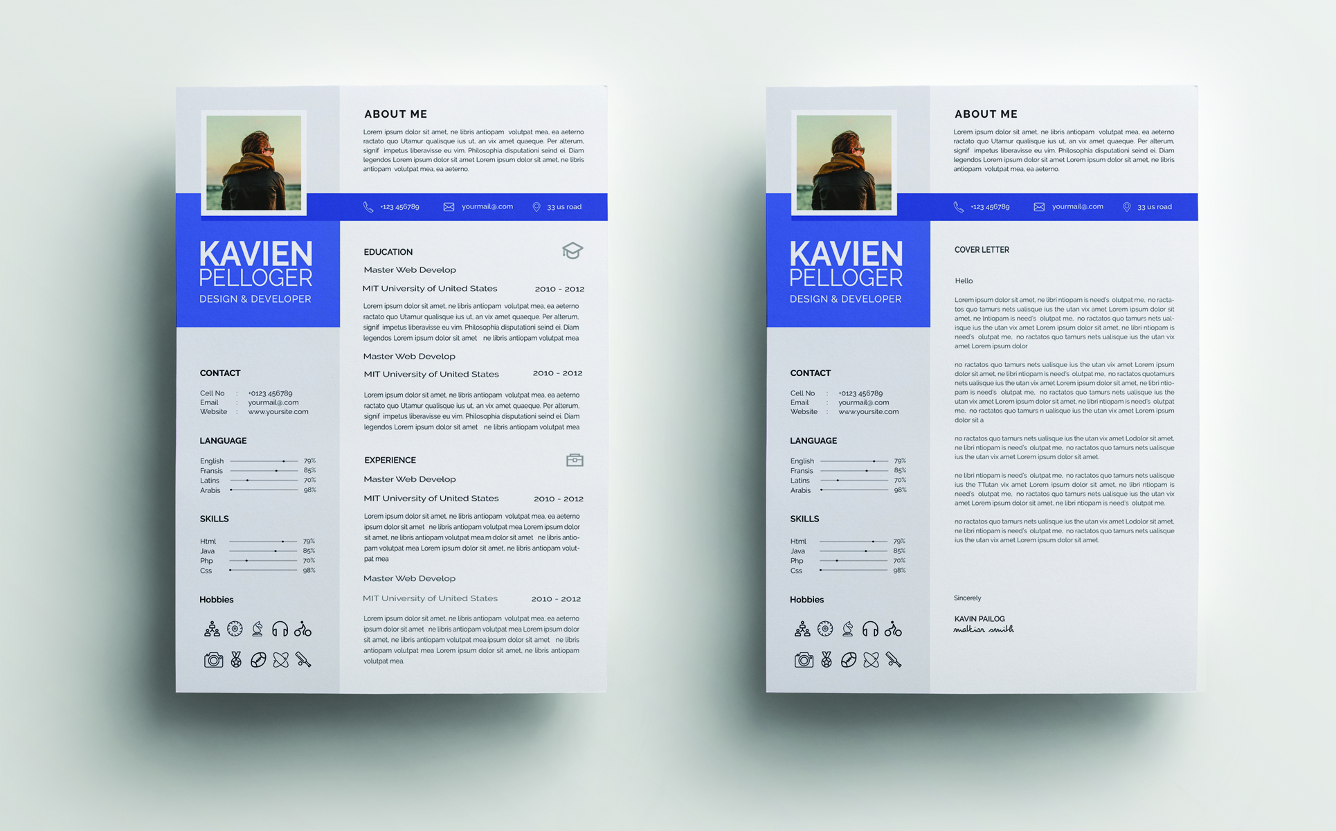Download Резюме "Pelloger Resume Template" / Pelloger Resume Template - Резюме на тему графика a4 resume bebas clean cv cover letter creative curriculum vitae design template doc docx employment idml indd indesign job modern