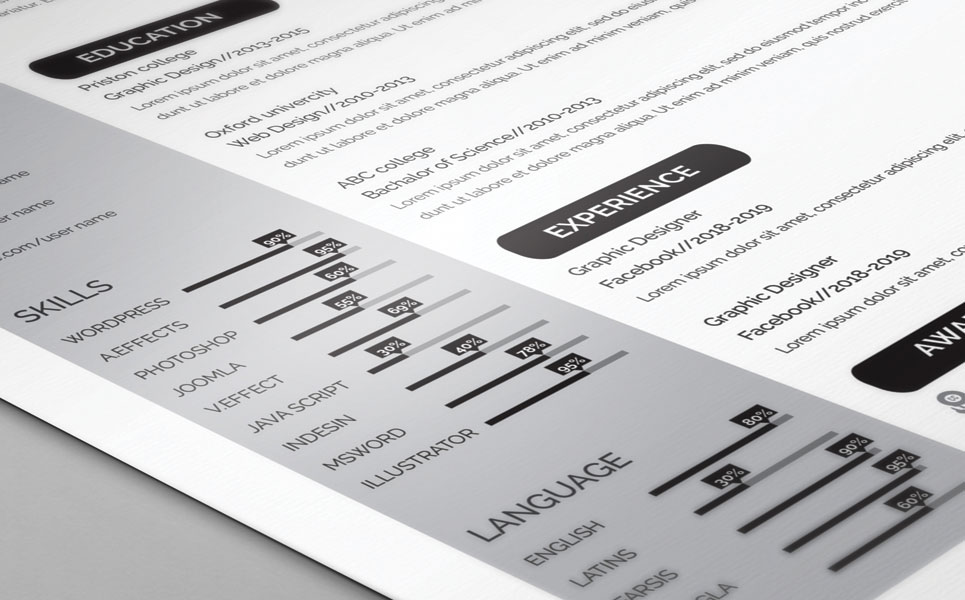 Download Резюме "Shawon Ahamed Resume Template" / Shawon Ahamed Resume Template - Резюме на тему графика infographic resume design cv cover letter template modern minimal professional us a4 diy creative lebenslauf word microsoft ms adobe indesign