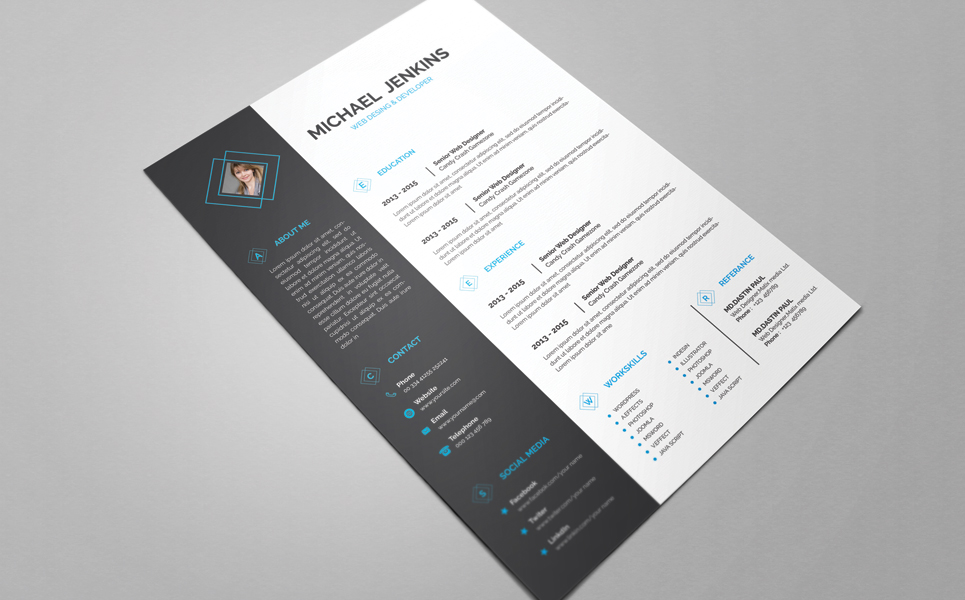 Download Резюме "Michael Jenkins Clean Resume Template" / Michael Jenkins Clean Resume Template - Резюме на тему графика resume template design cover letter cv modern minimal professional curriculum vitae us diy designer creative word ms microsoft bundle