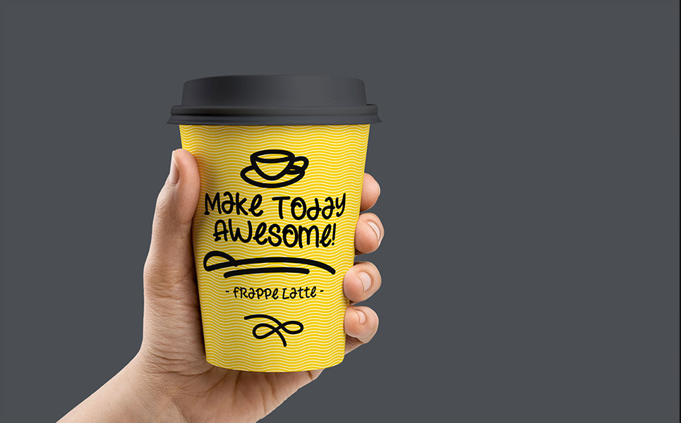 Download Шрифт "Frappe Latte Font" / Frappe Latte Font - Шрифт на тему графика cute sweet coffee playful kids tasty crafthand made fancy baking cooking font fun