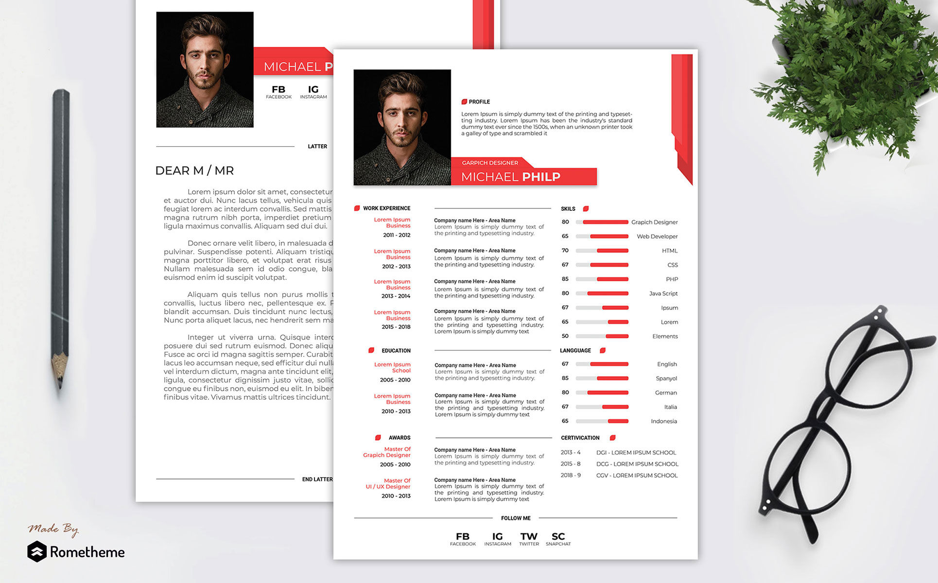 Download Резюме "Michael Philp Resume Template" / Michael Philp Resume Template - Резюме на тему графика creative curriculum cv freelance freelancer hire illustrator job minimalist modern personal photoshop portfolio resume simple