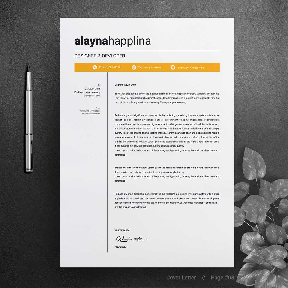 Download Резюме "Alayna Resume Template" / Alayna Resume Template - Резюме на тему графика simple cv 2 page resume design clean old style template 2page ms word
