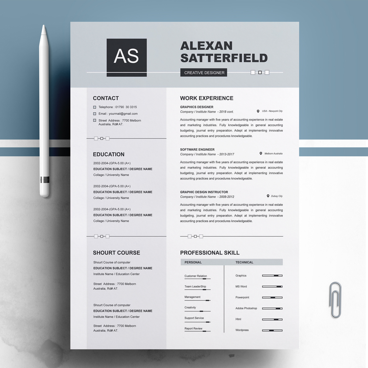 Download Резюме "Alex For Job Resume Template" / Alex For Job Resume Template - Резюме на тему графика resume template download simple best free curriculum vitae cv word apple pages professional microsoft photoshop psd illustrator eps 1 page