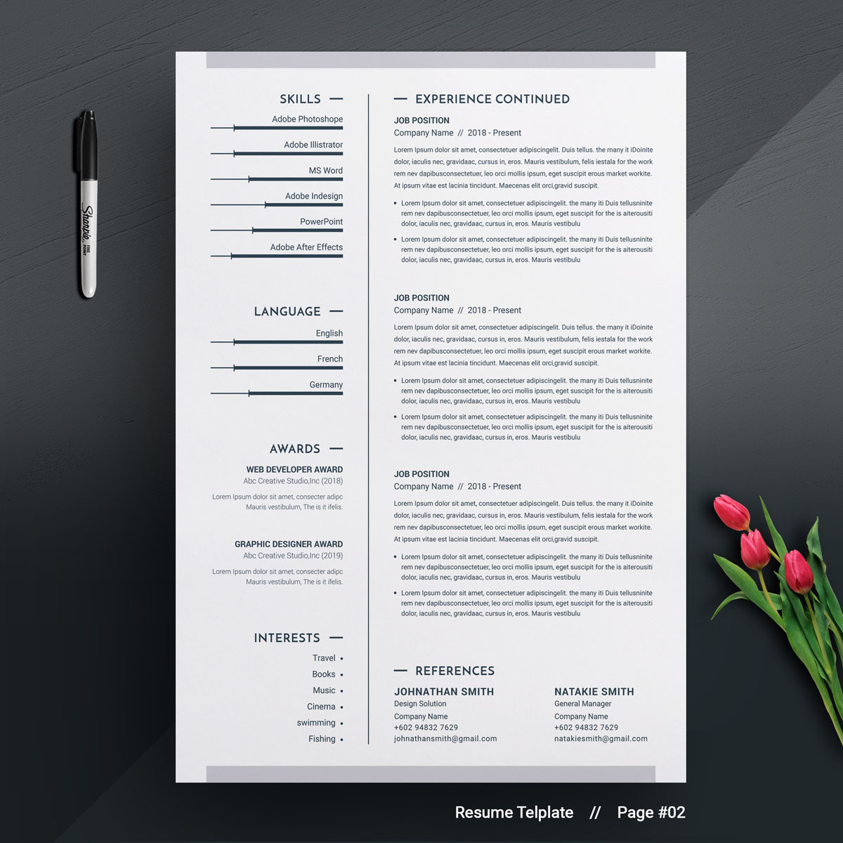 Download Резюме "Michael Wilson Resume Template" / Michael Wilson Resume Template - Резюме на тему графика resume template cv modern clean basic two page curriculum vitae creative microsoft word mac pages photoshop psd illustrator eps 1