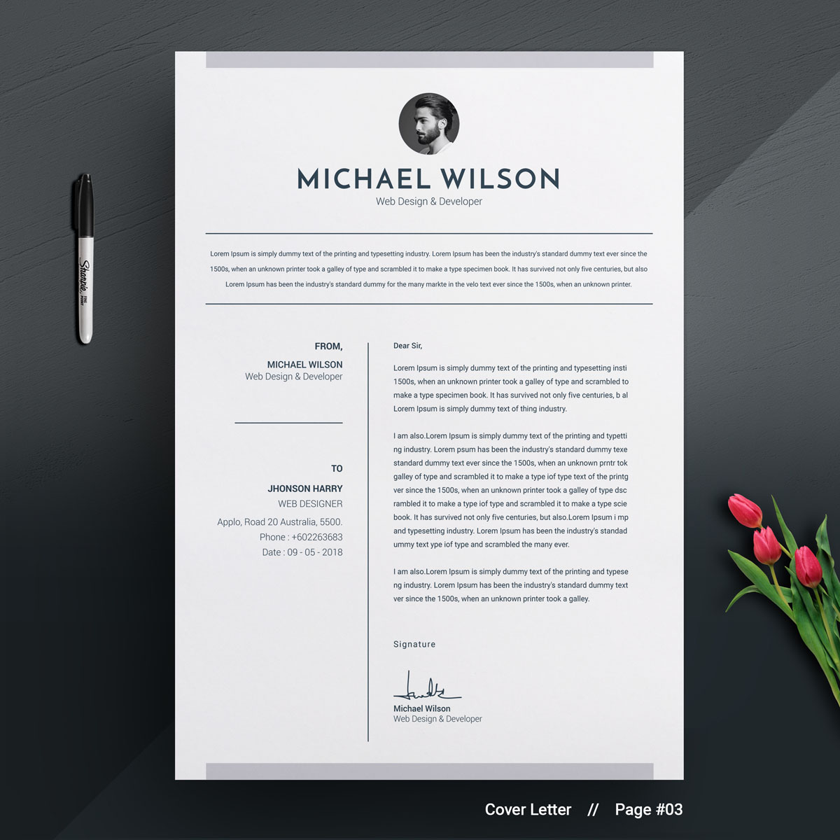 Download Резюме "Michael Wilson Resume Template" / Michael Wilson Resume Template - Резюме на тему графика resume template cv modern clean basic two page curriculum vitae creative microsoft word mac pages photoshop psd illustrator eps 1
