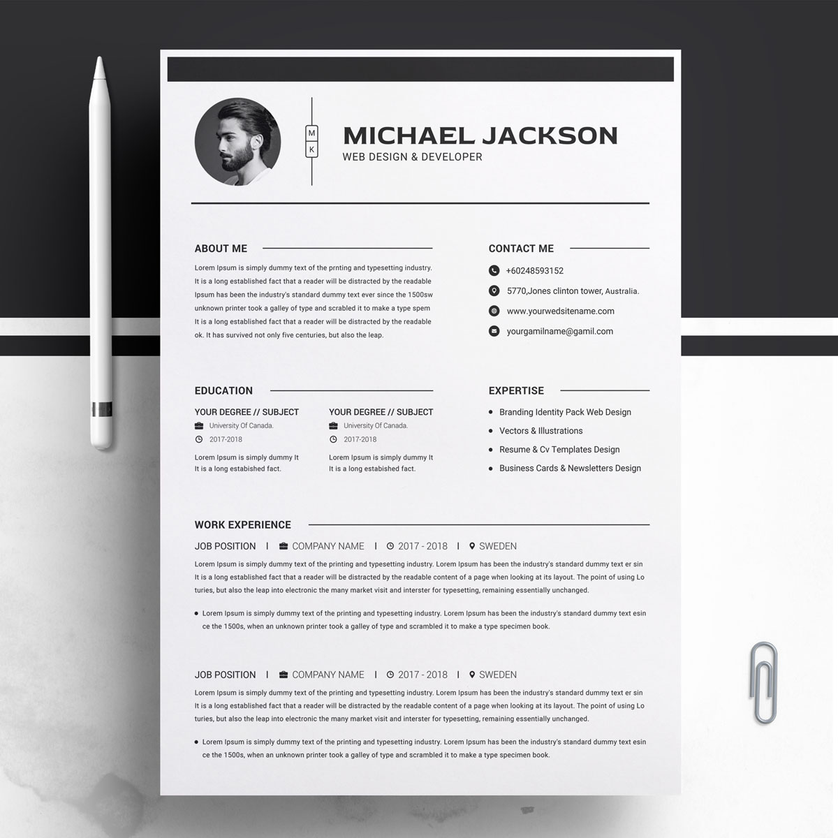 Download Резюме "Officer Resume Template" / Officer Resume Template - Резюме на тему графика resume template cv modern clean basic two page curriculum vitae creative microsoft word mac pages photoshop psd illustrator eps 1